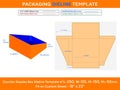 Cardboard Counter Display Box Delline Template for Corrugated L 250xW 220xH1 150xH2 50mm