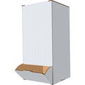 Cardboard Display Box Illustration. White, blank, clear, isolated Slim Dispenser Box mock up on white background