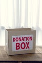 Cardboard donation box