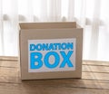 Cardboard donation box