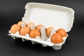 Cardboard egg box Royalty Free Stock Photo
