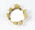 Cardboard hole Royalty Free Stock Photo