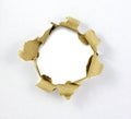 Cardboard hole Royalty Free Stock Photo