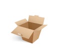 Cardboard Icon Mockup of Carton Box 3D Isometric Royalty Free Stock Photo