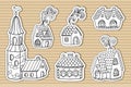 Cardboard little fairy tail houses