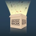 Cardboard music box