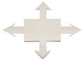 Cardboard navigation arrows Royalty Free Stock Photo