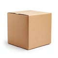 Cardboard Packaging Box Isolated on White Background. Generative ai Royalty Free Stock Photo