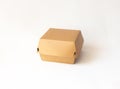 cardboard packaging, burger box, cake bento on a white background, copy spase Royalty Free Stock Photo