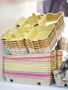 Cardboard packaging for eggs Royalty Free Stock Photo