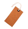 Cardboard price label note with rope