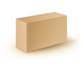 Cardboard Rectangle Take Away Box Packaging For Sandwich, Food Isolated Royalty Free Stock Photo