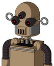 Cardboard Robot With Dome Head And Speakers Mouth And Three-Eyed