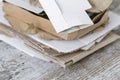 Cardboard scraps Royalty Free Stock Photo