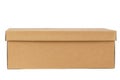 Cardboard shoe box isolated on white background Royalty Free Stock Photo