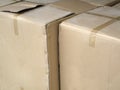 Cardboard Storage Boxes. Royalty Free Stock Photo