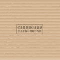 Cardboard texture background with post stamp. Vector illustration Royalty Free Stock Photo