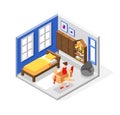 Cardboard Toys Isometric Concept