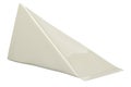 Cardboard triangle box packing, white mockup, template. 3D rendering