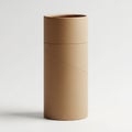 Cardboard tube on a white background isolated on white background Royalty Free Stock Photo