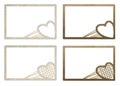 Cardboard Valentine frames for photos