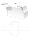 Cardboard vehicle shaped packaging die cut template