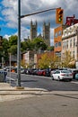 Carden Street In Guelph With Basilica In Background