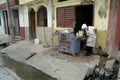 Cardenas, Cuba, circa May 2022: Vendor waiting for customers at small shop