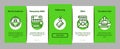 Carder Hacker Onboarding Elements Icons Set Vector