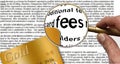 Hidden fees in a credit cardholder agreement