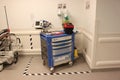 Cardiac crash cart in hospital Emergency Room