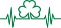 Cardiac frequence with clover shamrock