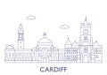 Cardiff. The most famous buildings of the city