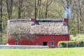 CARDIFF/UK - APRIL 19 : Kennixton Farmhouse at St Fagans National History Museum in Cardiff on April 19, 2015 Royalty Free Stock Photo