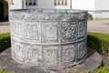 CARDIFF/UK - APRIL 19 : Ornamental fountain at St Fagans National History Museum in Cardiff on April 19, 2015 Royalty Free Stock Photo