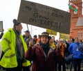 Cardiff, uk - 28th February 2024: Welsh Farmers Protest