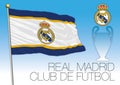 CARDIFF, UNITED KINGDOM, JUNE 2017 - Final Champions League Cup, Flag of Real Madrid Football Club