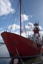 CARDIFF, WALES - MARCH 23 : Partial view of Lightship 2000 in Ca Royalty Free Stock Photo