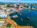 Cardiff, Wales, September 17, 2022: Panorama view of Cardiff bay Royalty Free Stock Photo