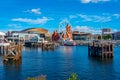 Cardiff, Wales, September 17, 2022: Skyline of Cardiff bay and M