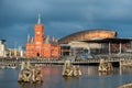 CARDIFF, WALES/UK - NOVEMBER 16 : Pierhead and Millenium Centre