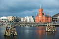 CARDIFF, WALES/UK - NOVEMBER 16 : Pierhead and Millenium Centre