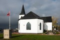 CARDIFF, WALES/UK - NOVEMBER 16 : Sunlit Ex Norwegian Church set Royalty Free Stock Photo