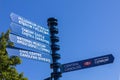 Street signpost in Cardiff Wales Royalty Free Stock Photo