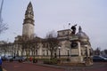 Cardiff, Wales (UK): a side view of Cardiff City Hall Royalty Free Stock Photo