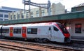 Train at the Cardiff Central railway station