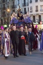 Cardinal Archbishop of Madrid leading the procession of Christ of the Three Falls in Madrid