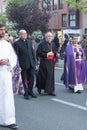 Cardinal Archbishop of Madrid leading the procession of Christ of the Three Falls in Madrid