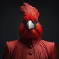 Vibrantly Surreal Fashion Photography: Close-up Cardinal