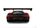 Cardinal red modern sportcar - back view